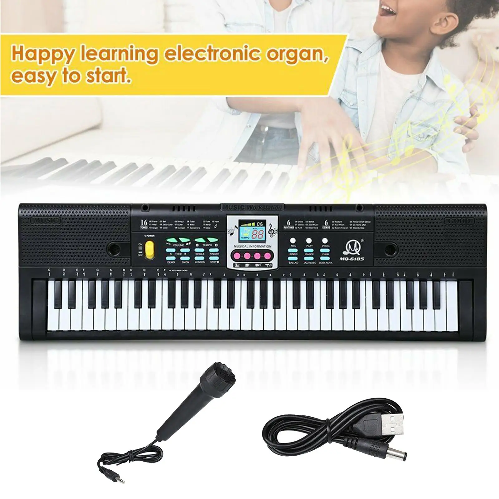 61 Keys Digital Music Electronic Keyboard Key Board Electric Piano for Home Bar Stage Holiday Party