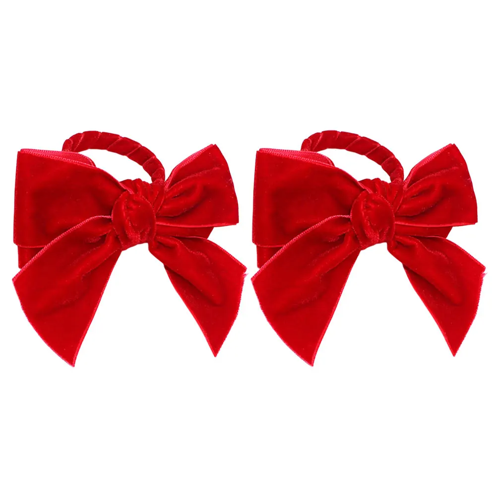 

2Pcs Bow Rings Elegant Alloy Fabric Party Bow Napkin Holder Buckles Wedding Restaurant Tableware Accessories Longtime Use