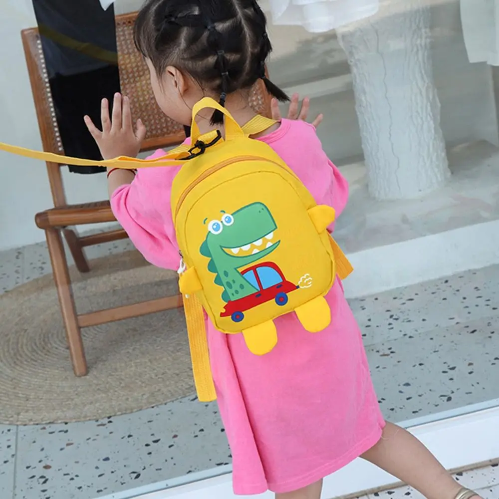 2024 Children\'s Cute Cartoon Dinosaur Backpack, Dragon Crossbody Bag, Fashionable Girls\' Canvas Bag, Kindergarten Backpack