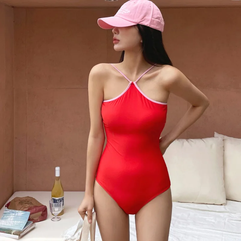 

one-piece swimsuit for women, covering their bellies, small breasts, and conservative 2025 new fashion women's swimwear