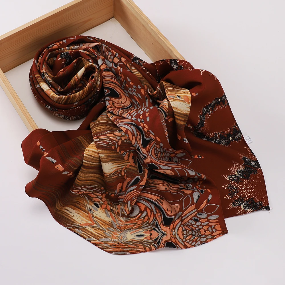 Dezenter Bedruckter Chiffon-Hijab für Frauen Tiermuster-Schal Islamischer Kopfschmuck Kopftuch Party Ramadan Eid Muslimischer Türkischer Hijab – Detail 4
