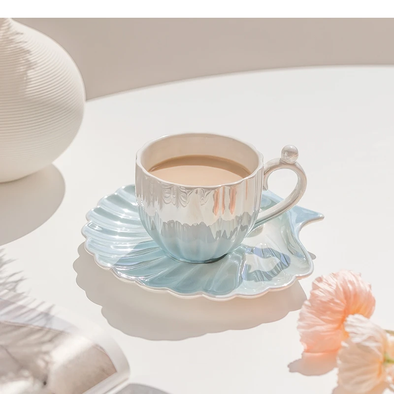 

Ceramic Coffee Mug Pearl Cup Household Drinking Utensils Appearance Milk Dish Living Room Items