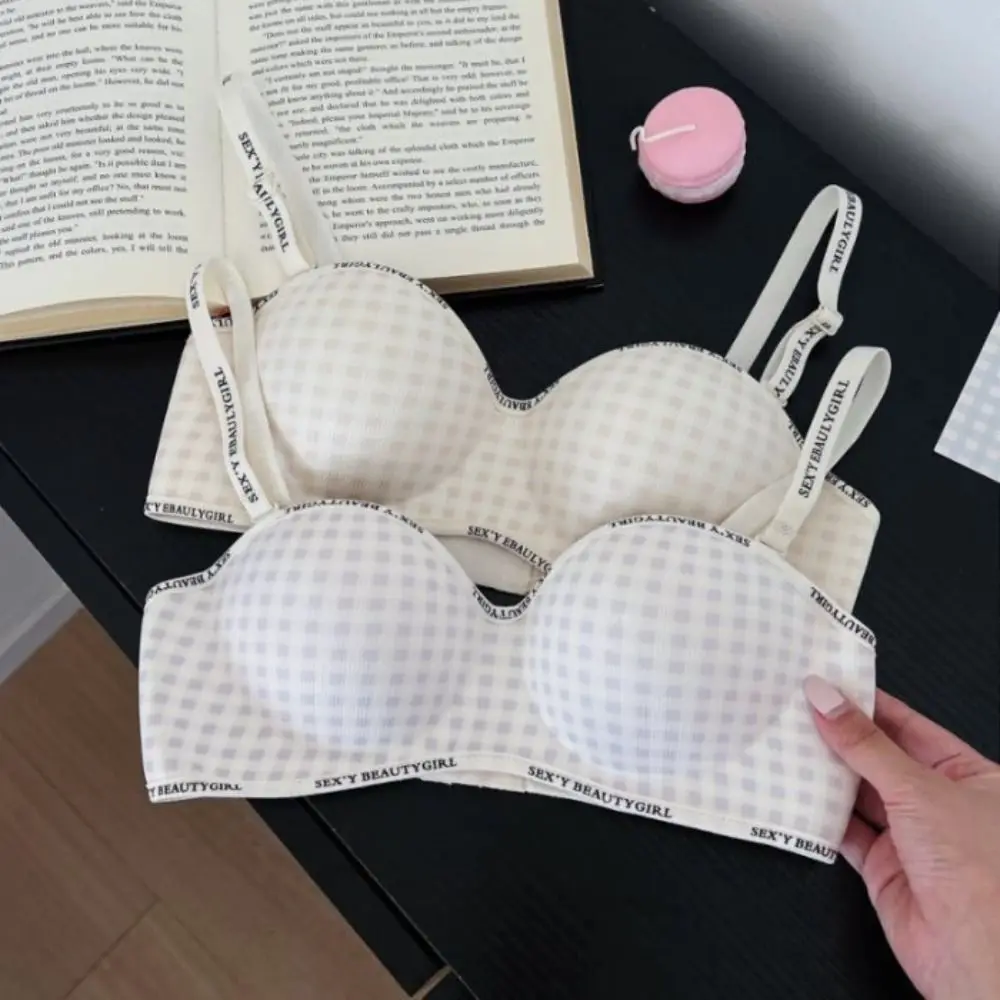 حمالة صدر شبكية لاسلكية حلوة عميقة على شكل حرف V حمالة صدر بدون خياطة مضادة للترهل ملابس داخلية للنساء على الشاطئ #1