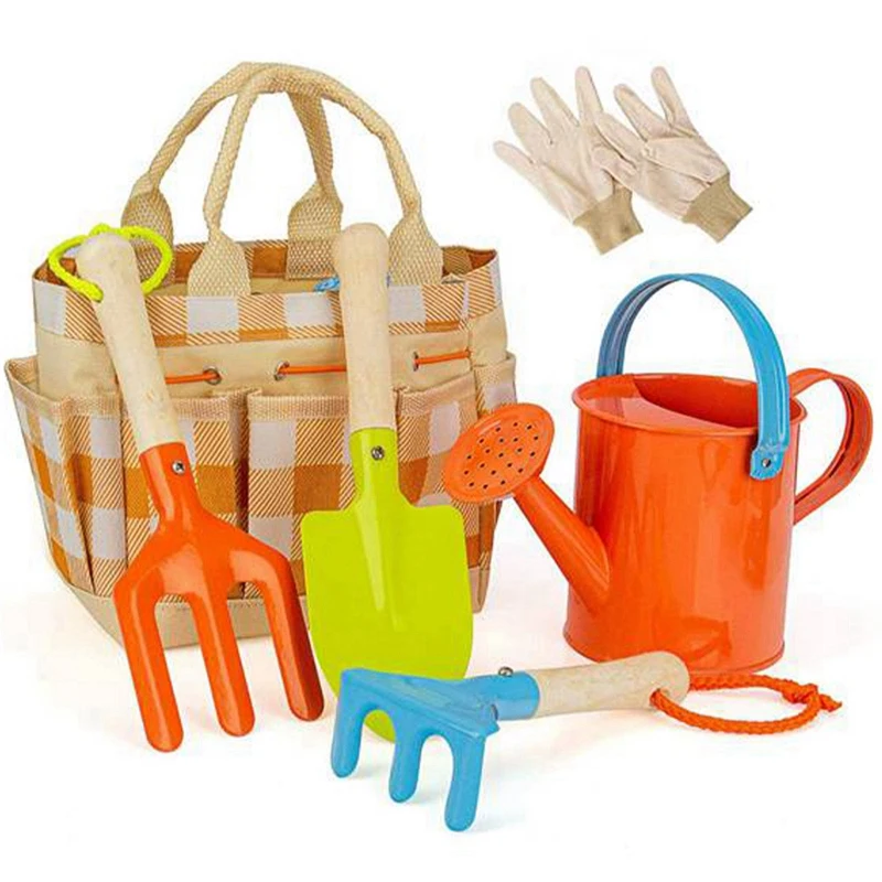 1Set Children's Gardening Tools Toys Develop Children's Hands-On Ability Kids Garden Rake Set