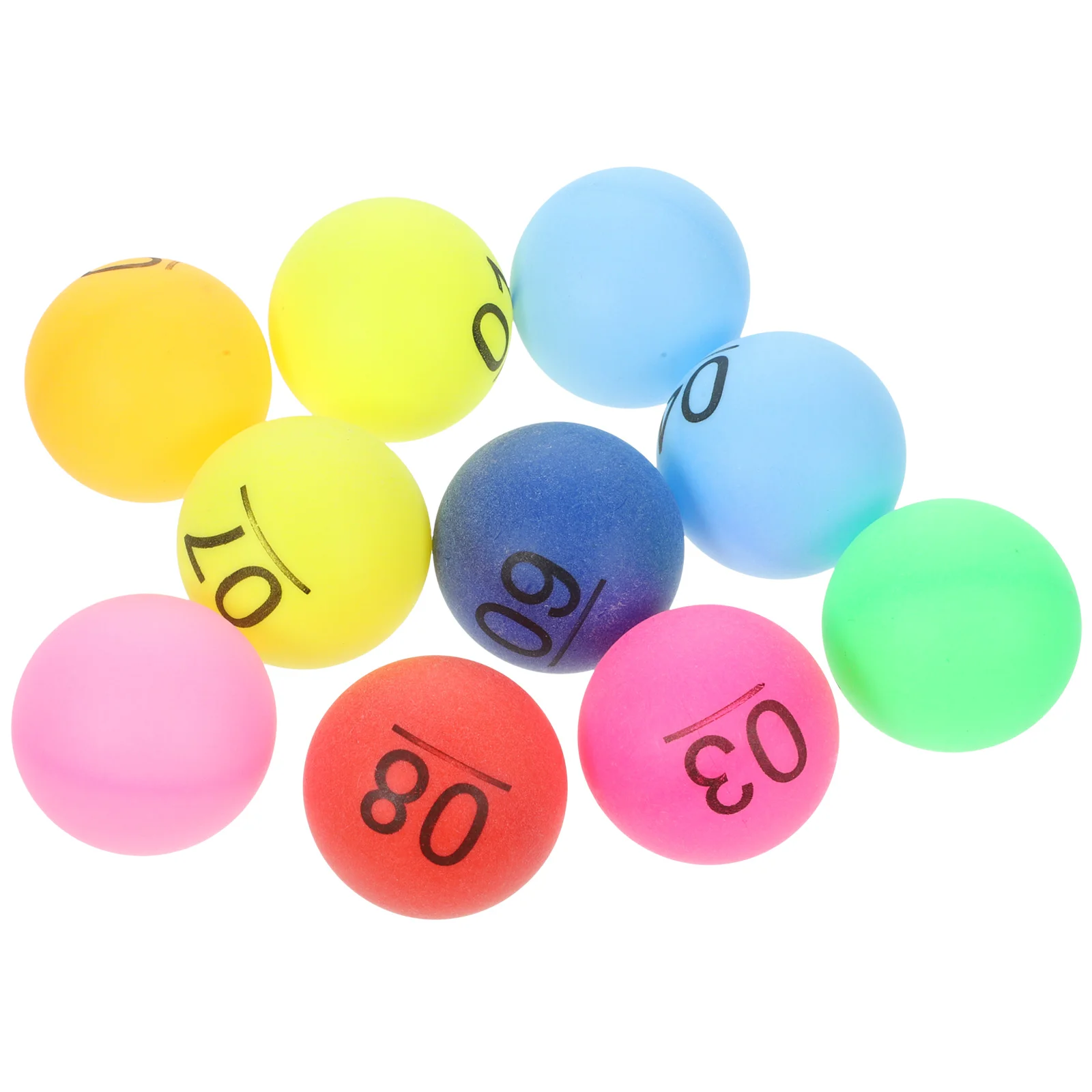 10 Pcs Lottery Box Color Number Ball Selection Party Lucky Draw Table Tennis Game Pp Colored Pingpong Balls Props