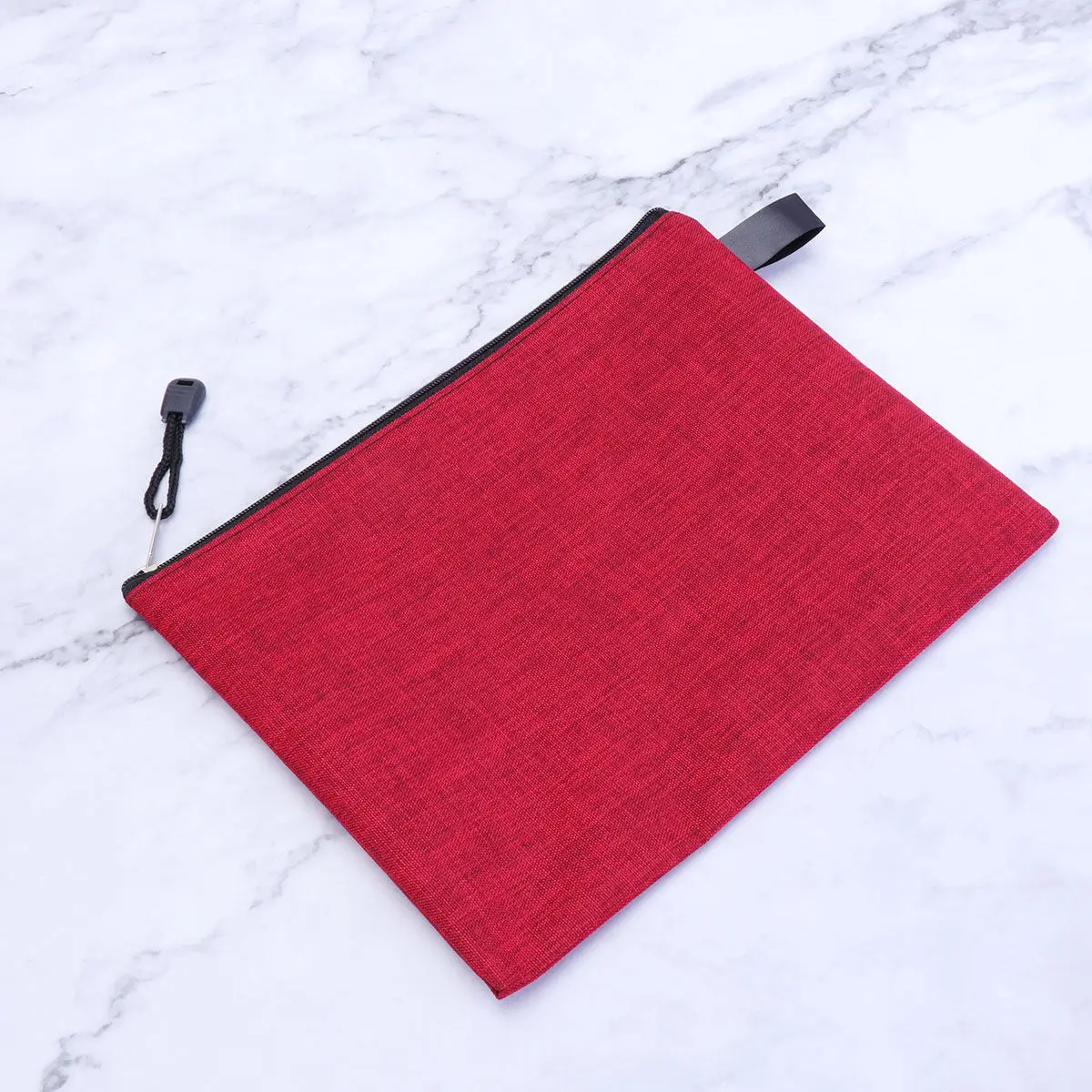 

10Pcs Waterproof File Zipper Bag Oxford Cloth Office Document Pouch Portable Storage Bag A6 Random Color Multipurpose Stationery