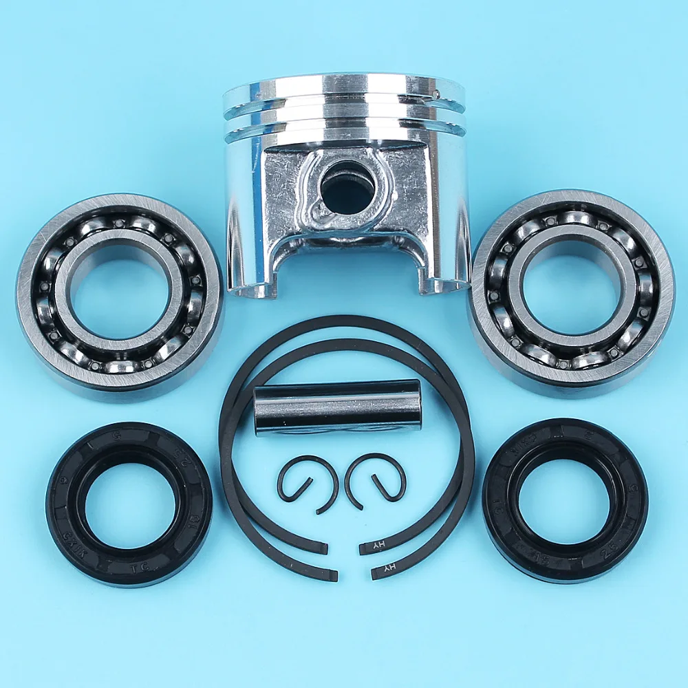 Pistão mm Pinos Anéis Circlips Kit Rolamentos Selos de Óleo para Stihl Ms170 017 ms 170 Motosserra Peças Reposição Reposição 37 mm