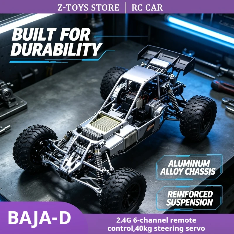 1/5 Scale BAJA‑D Gas RC Buggy 36CC 2.4G 6CH RC Car With 40KG Servo Aluminum Alloy Chassis High Speed Off‑Road Hobby Vehicle