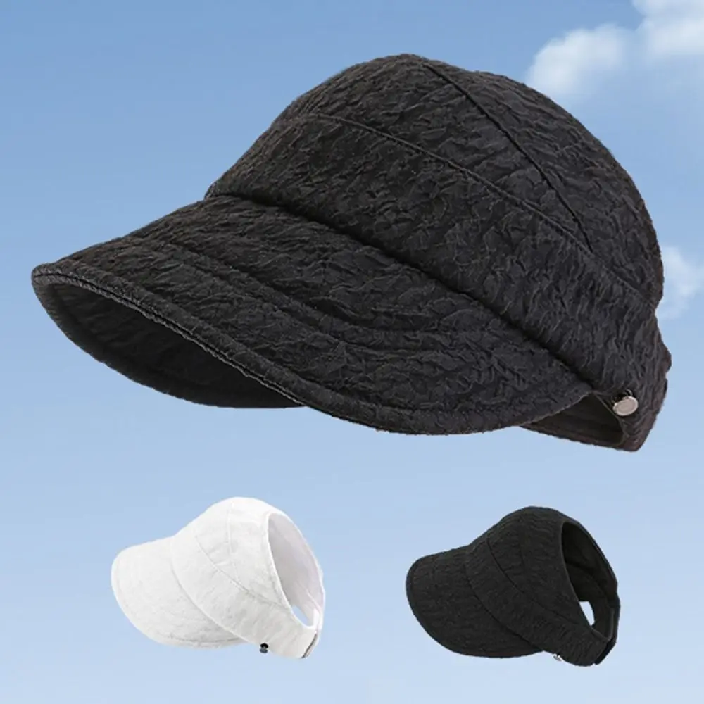 

Foldable Sun Protection Hats UV Protection Korean Style Summer Wide Brim Sunhat Adjustable Quick-drying Beach Bucket Hat