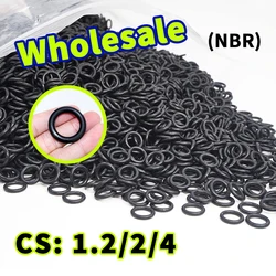 O-ring wholesale thickness 1.2/2/4mm cross-section NBR link nitrile rubber gasket seal o ring rubber elastic ring