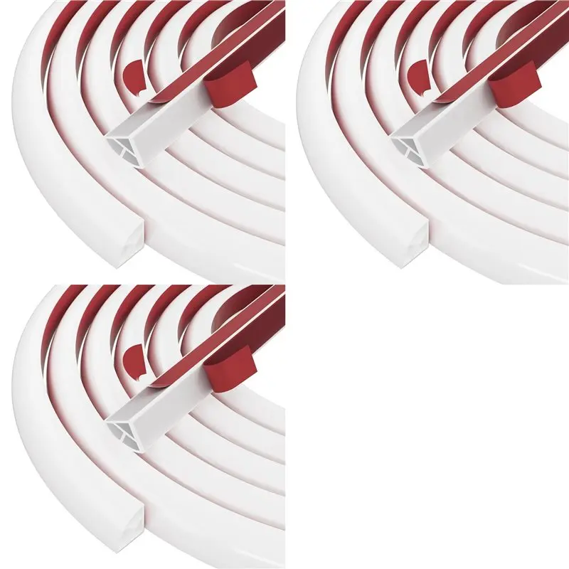 

【Товары для дома】3 шт. гибкого полукруглого молдинга, гибкая декоративная отделка, самоклеящаяся силиконовая резиновая кромка для пола, ванны, душа