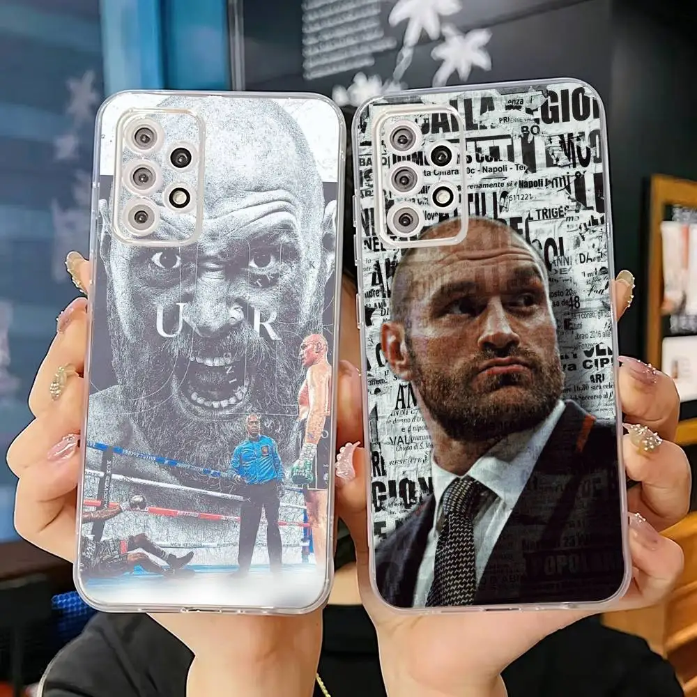 T-Tyson F-Fury Wrestling Star Fashion Transparent Soft Silicone Phone Case For Samsung S25 S24 S23 S22 S21 Plus