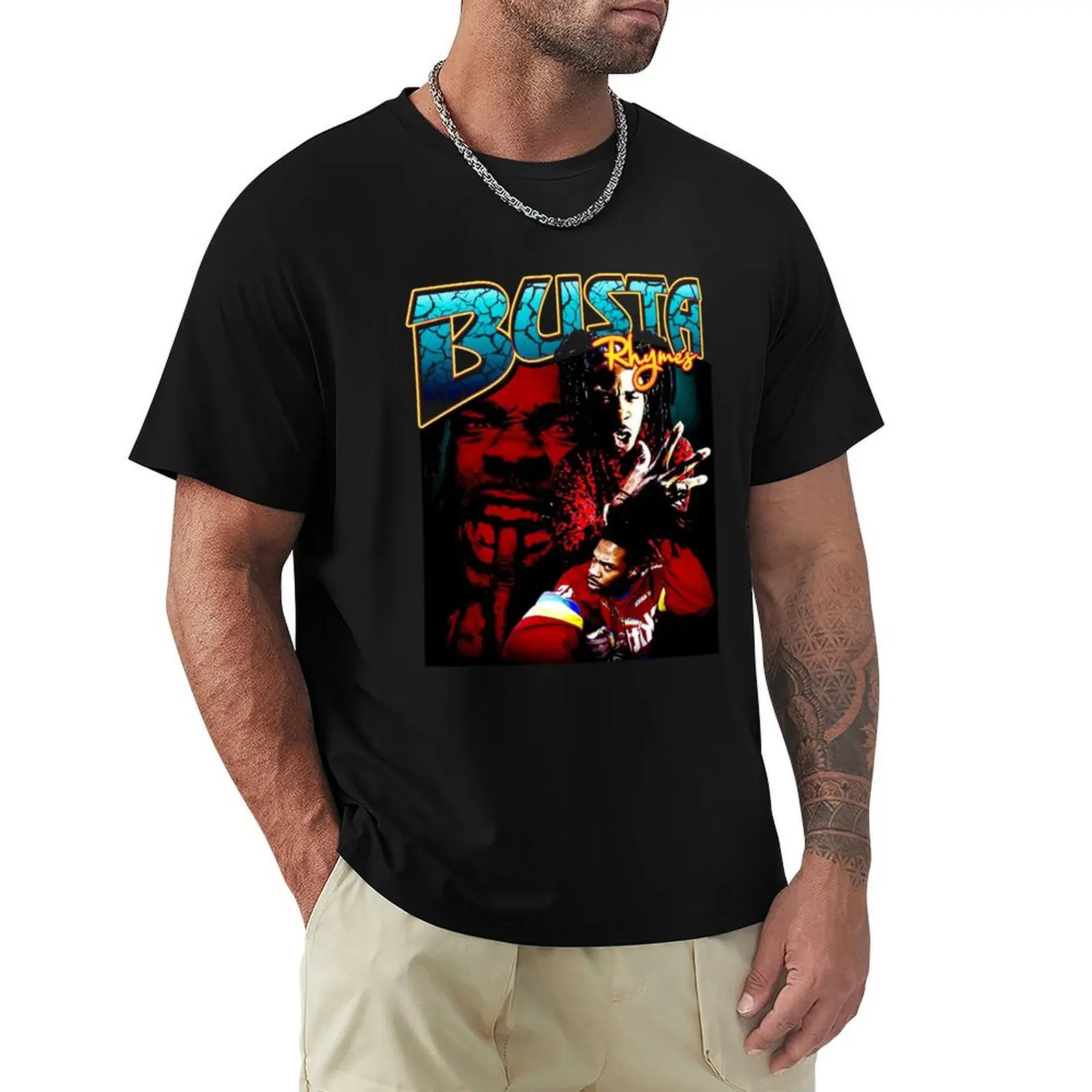 Busta Rhymes T-Shirt Big and Tall Crew Neck Tee