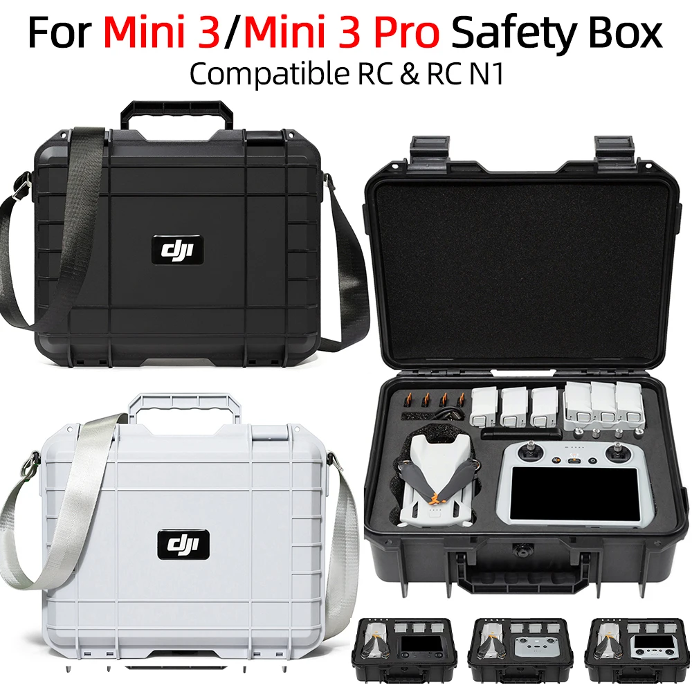 Explosion-proof box with for DJI Mini 3 carrying case Mini 3 /4Pro travel storage bag for DJI RC-N1 RC control drone accessories