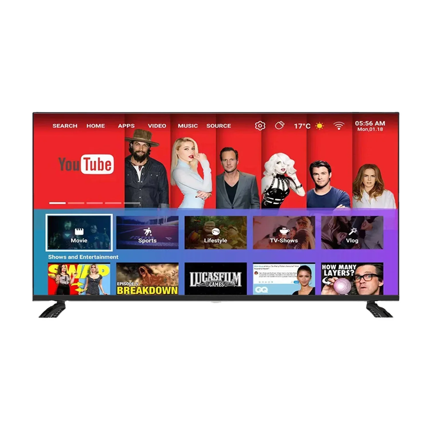 

Заводской Smart TV 43-дюймовый телевизор с дистанционным управлением Smart TV2K Ultra HD TV