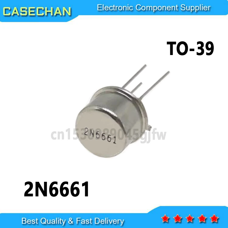 5PCS 2N6661 N-CH  90V 0.35A 3-Pin TO-39