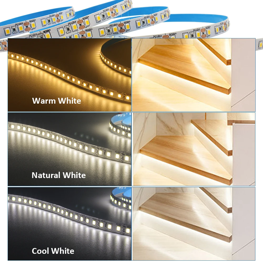 PIR Motion Sensor Stair Light Controller 12V LED Strip 2835 Warm White 32 Steps Staircase Controler for LED Stairway Lighting