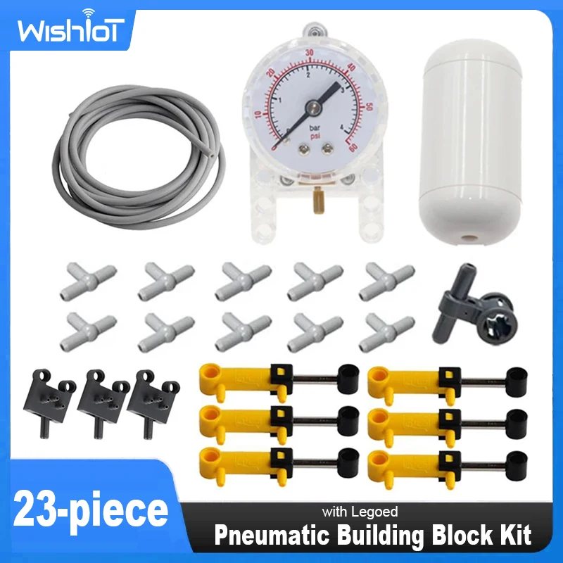 Kit de bloco de construção pneumático moc técnico modificado pneumático combo kit cilindro interruptor do motor pneumático 47223 19475 4697b 99021