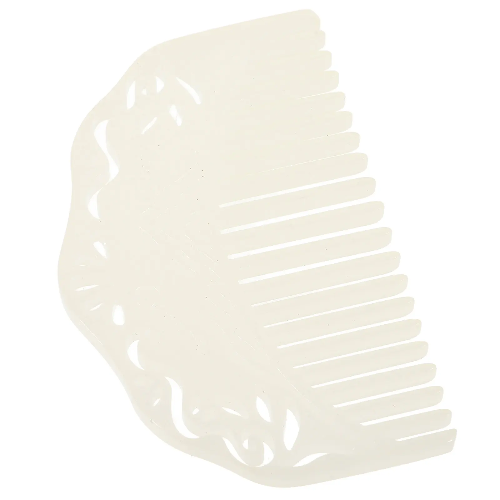 Traditional Chinese Style Hair Comb for Women White Resin Side Comb Simple Elegant Design Comfortable Grip Damage Free Styling