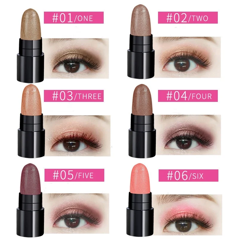 Highlighter Glitter Eyeshadow Pencil Long Lasting Glitter Shimmer Eye Shadow Stick Pen Women Eyes Cosmetic Makeup Tool 12Pcs/Set