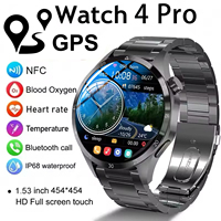 2025New GT4 Pro GPS NFC Smart Watch Men 360*360 AMOLED Screen Heart rate Compass IP68 Waterproof Sport Smartwatch Men Watches