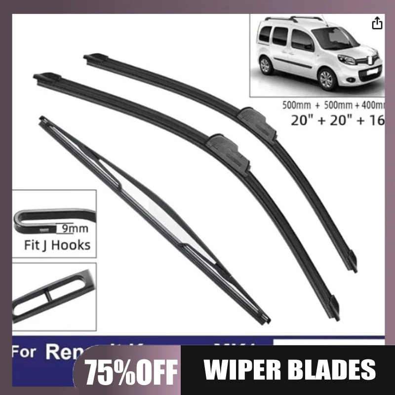 

Suitable for Renault Kangoo MK1 1997-2007 20'20'16' wiper blade