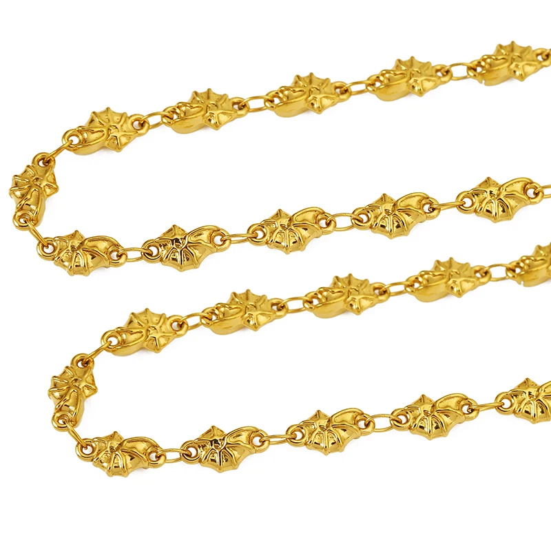 1Meter Stainless Steel Shell Crab Bee Ocean Series Handmade Gold Welding Chain Necklace Bracelet Jewelry Making Accessories view 5