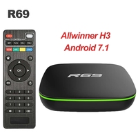 Original  R69 TV Box Android 7.1 Allwinner H3 Quad-Core 1G8G 2G16G 2.4GHz WiFi 1080P HD Home Smart Set Top Box Media Player