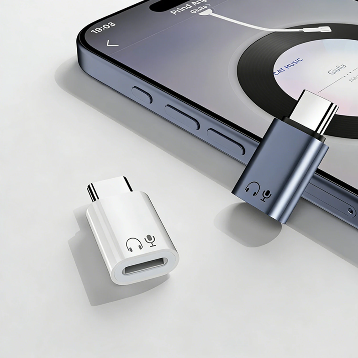 2pcs USB C Audio Adapter Headphone HiFi Converter Support Call/Listen to Music/Remote Control/Microphone