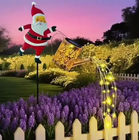 Solar Santa Claus Wasserkocher Lichter Garten Rasen Weihnachten Lichter Wasserkocher Boden Lampe Solar Nacht Lichter Outdoor Dekoration