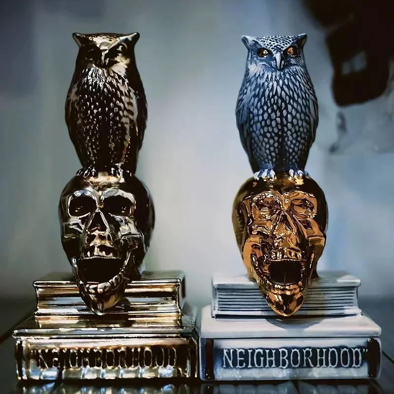 

Neighborhood owl incense burner nbd skull incense burner retro home furnishings stock