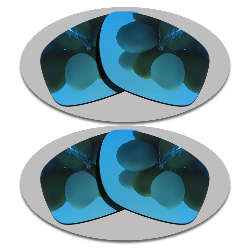 2 Pairs Sky Blue&Sky Blue Lenses Replacement For-Sliver Polarized Sunglasses