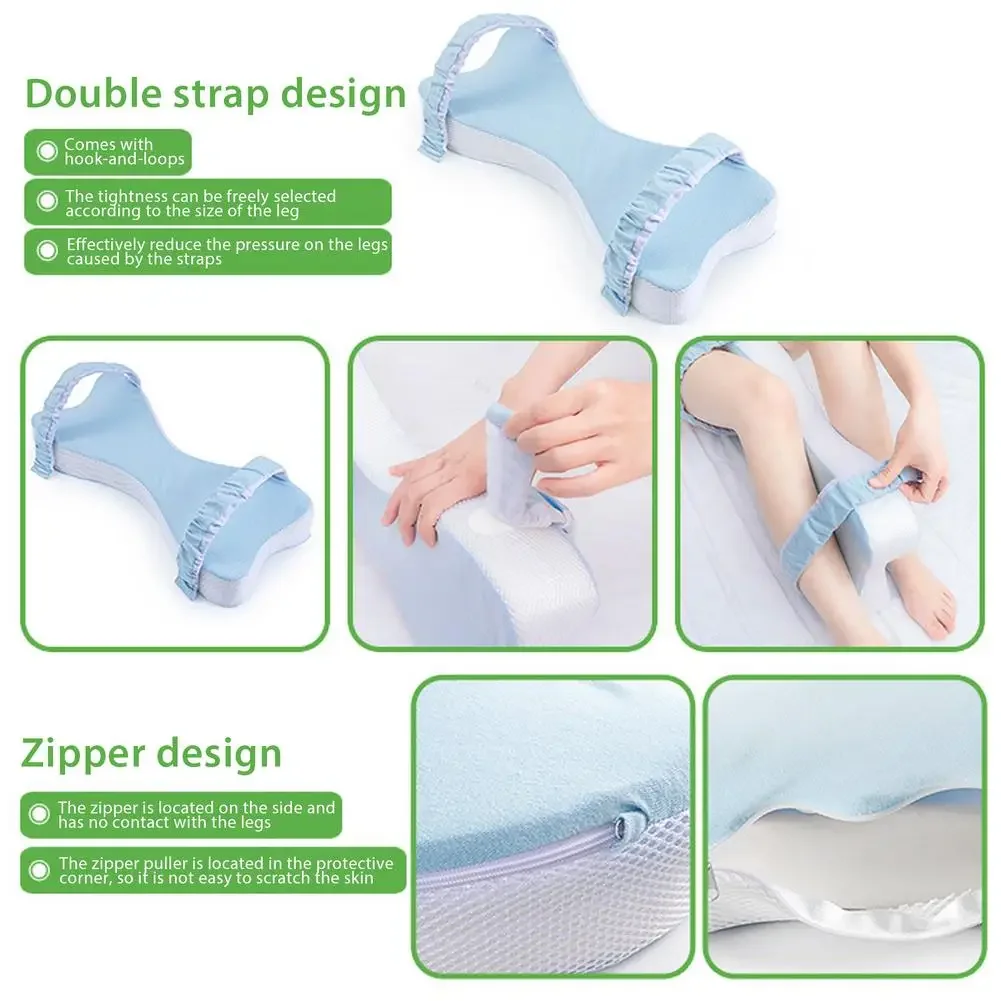 Oreiller blanc en coton à mémoire de forme, coussin de massage pour le genou, rebond lent, protection relaxante, fournitures de remplacement pour le sommeil, 2024