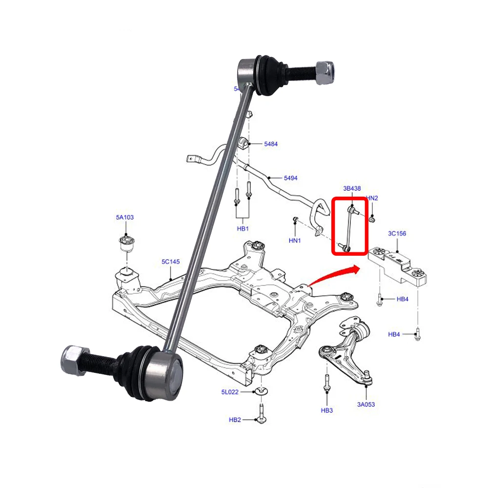 Front Stabilizer Link L/R for LINCOLN MKX 2nd Generation 2.0t 2.7t 2015- DG9C3B438ANC JX613B438ACC Sway Bar Link
