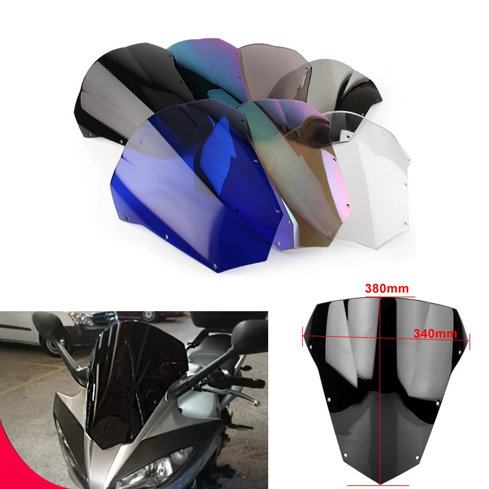 Motorcycle Double Bubble Windshield Deflector Protector Wind Screen For YAMAHA FZ6 S2 600 FZ-6 FZS600 Fazer FZ 6 2003-2007 2008