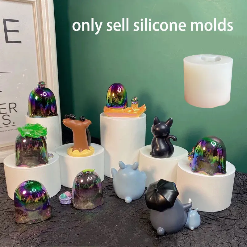 Ghost Faceless Men's Silicone Mold DIY Chinchilla Aromatherapy Gypsum Candle Epoxy Resin Craft Soap Mold Desktop Decoration