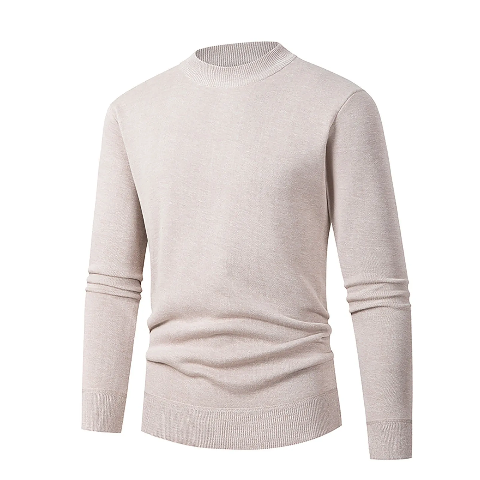 

New Autumn Winter Designer Sweaters Fashion Solid Half Turtleneck Knitted Sweater Mens Casual Warm Slim Fit Sweaters For Men