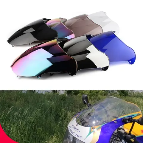 सुजुकी GSXR 600 750 R SRAD 1996 1997 1998 1999 GSXR600 के लिए मोटरसाइकिल डबल बबल विंडशील्ड डिफ्लेक्टर प्रोटेक्टर विंड स्क्रीन 8 best sales जीएसएक्सआर एसआरएडी - №8