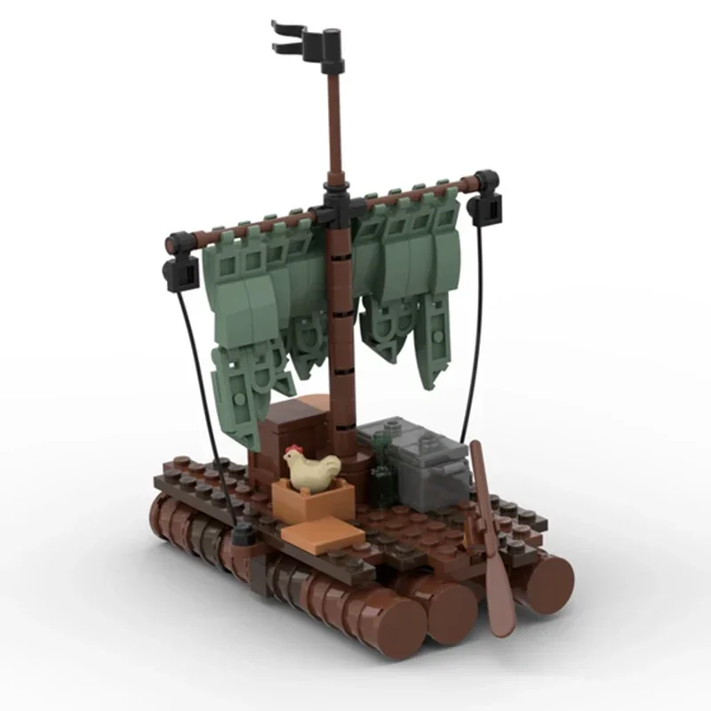 Medieval Towns Model Moc Building Bricks Pirate Drift Ship Technology Modular Blocks Gifts Christmas Toys DIY Sets Assembly