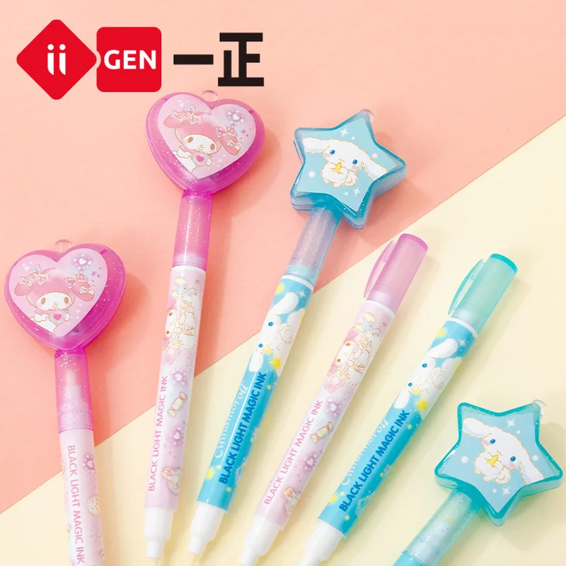 

Sanrio Cinnamon Roll Invisible Fluorescent Marker Markers Uv Light Pens My Melody Girls Secret Pen Gifts For Students.