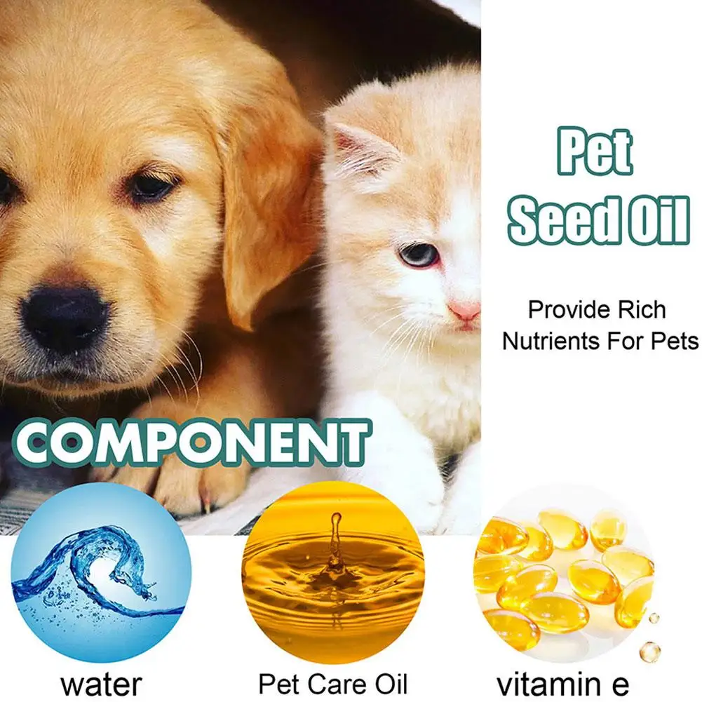 น้ำมันเมล็ดสัตว์เลี้ยง30มล. สำหรับสุนัขและแมว | อาการปวดตามธรรมชาติและ Relief วิตกกังวล | วิตามิน B, C, E | น้ำมันสัตว์เลี้ยงมีความบริสุทธิ์สูง