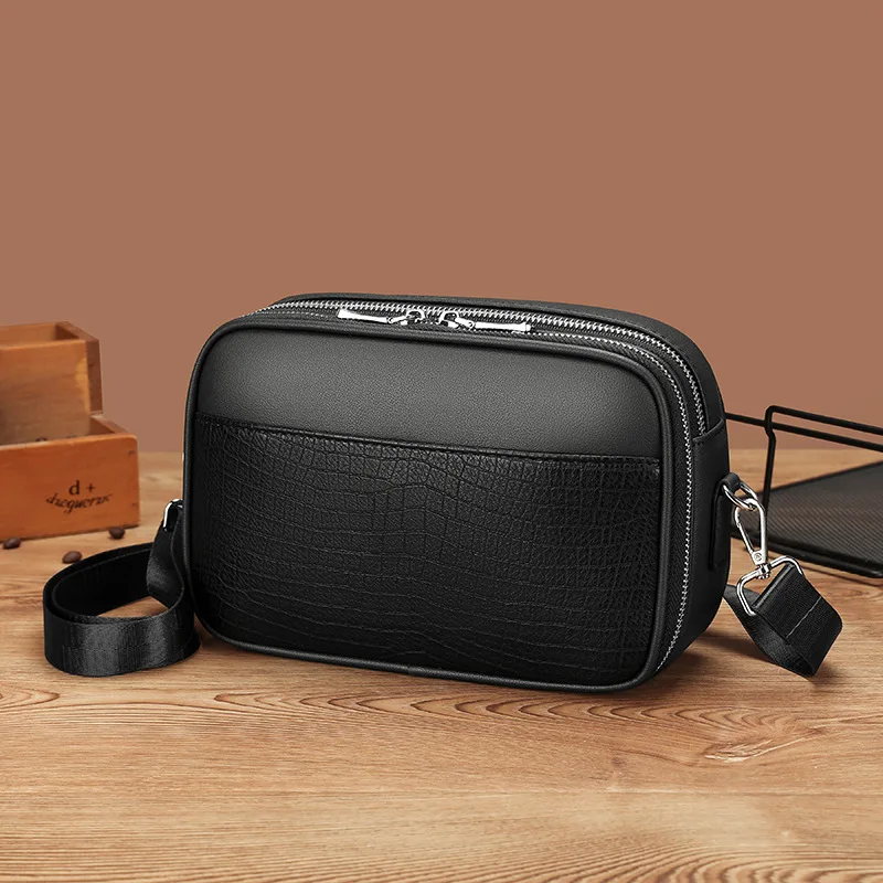 

Brand Men Shoulder Clutch Bag High Quality Pu Leather Business Messenger Bags for Man Male Crossbody Mobile Designer Handbags