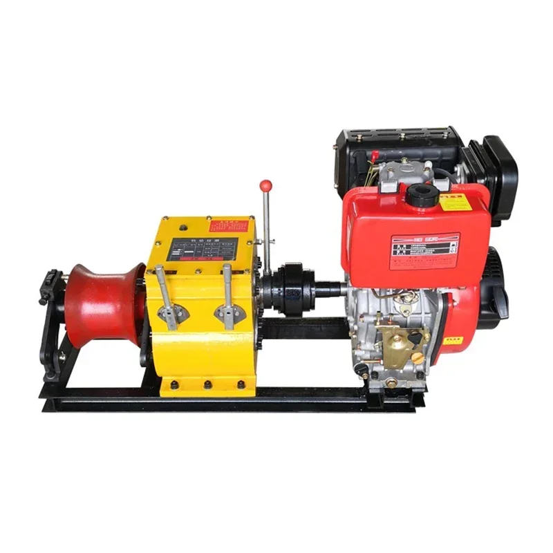 JIN YANG HU 3T 5T 8T electric Gasoline/Diesel Engine cable pulling winches machine