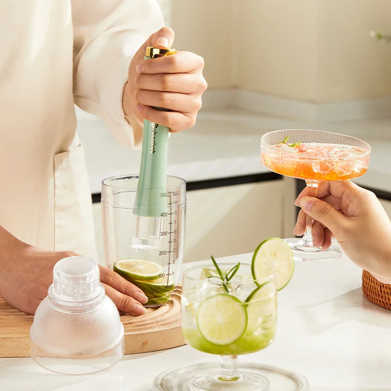 ABS+Acrylic Ice Broken Stick Cocktail Muddler Bartender Tool Lemon Smasher Ice Crusher For Mojitos Fruit Drinks Home Kitchen Bar