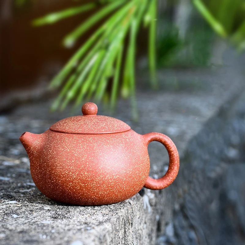 200CC Handcraft Yixing Clay Teapot Xishi Kettle Traditional Chinese Filter Teaware Using Dragon Blood Sand Mud Tea Strainer