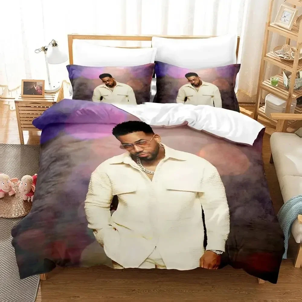 

Singer Romeo Santos Bedding Set Boys Girls Twin Queen Size Duvet Cover Pillowcase Bed Kids Adult Fashion Home Textileextile