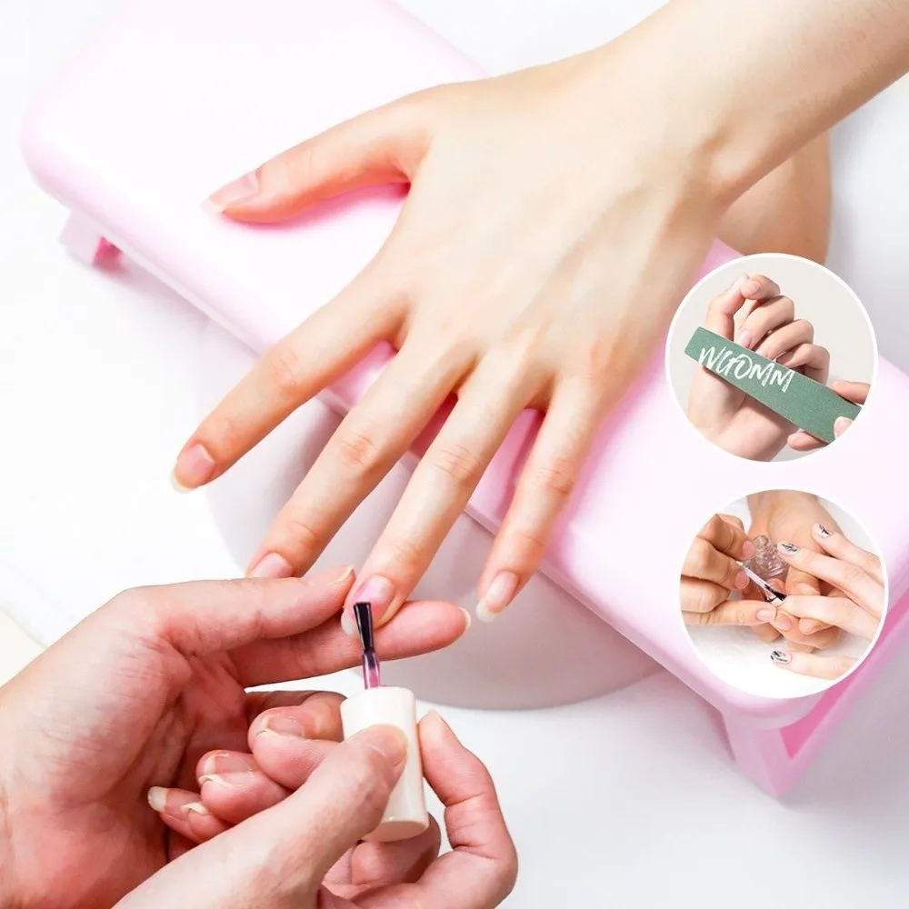 Foldable Arm Rest for Nails Tech with Bracket Cushion Foldable Hand Stand Portable Space-saving Nail Arm Rest Manicure