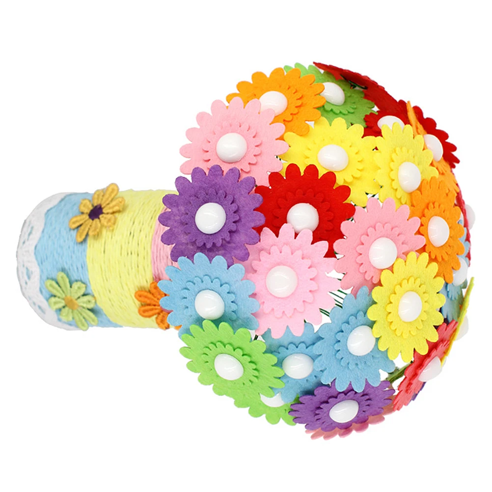 1pc Diy Taste Blume Handwerk Kit Pädagogisches Bouquet Handwerk Für Kinder Kreative Lernen Aktivität Kindergarten Geschenk Pretend