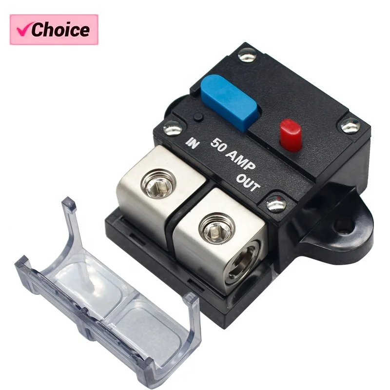50A 60A 80A 100A 150A 200A 250A 300A AMP Circuit Breaker Fuse Reset Car Boat Auto Waterproof Security Fuse Accessories
