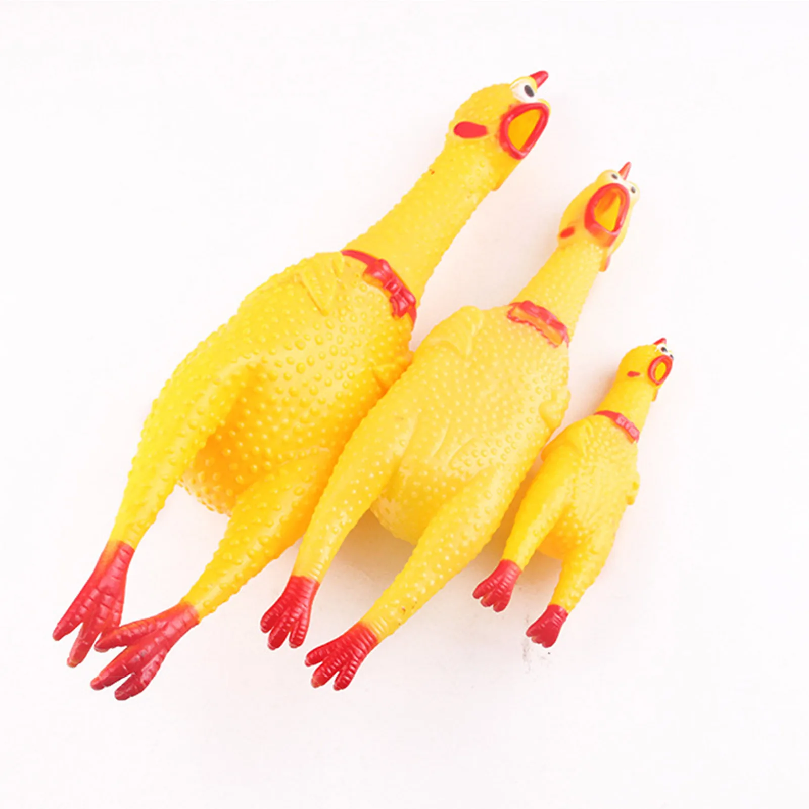 Screaming Chicken Dog Toys Yellow Squeeze Squeaky and Screaming Chicken for Dogs Pets Puppies